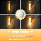 8.9IN LED Light Bulbs E26 Base, 6W 800LM 2700K Soft White T10 T9 Vintage Edison Bulbs Dimmable, AC 120V Equal 80 Watt Clear Glass Long Tubular Filament Bulb, UL Listed - 2Pack