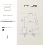 APPASO 2 Hole Kitchen Faucet, S304 Stainless Steel Two Holes Kitchen Sink Faucets with Pull Down Sprayer 3 Modes, Brushed Nickel High Arch Modern Faucet with Side Single Seperate Handle 2 Pieces