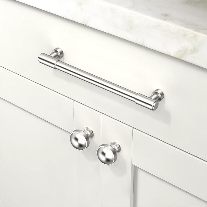 10 Pack Brushed Satin Nickel Cabinet Pulls 6.3 Inch(160mm) Kitchen Cabinet Handles Cabinet Hardware for Drawer Pulls