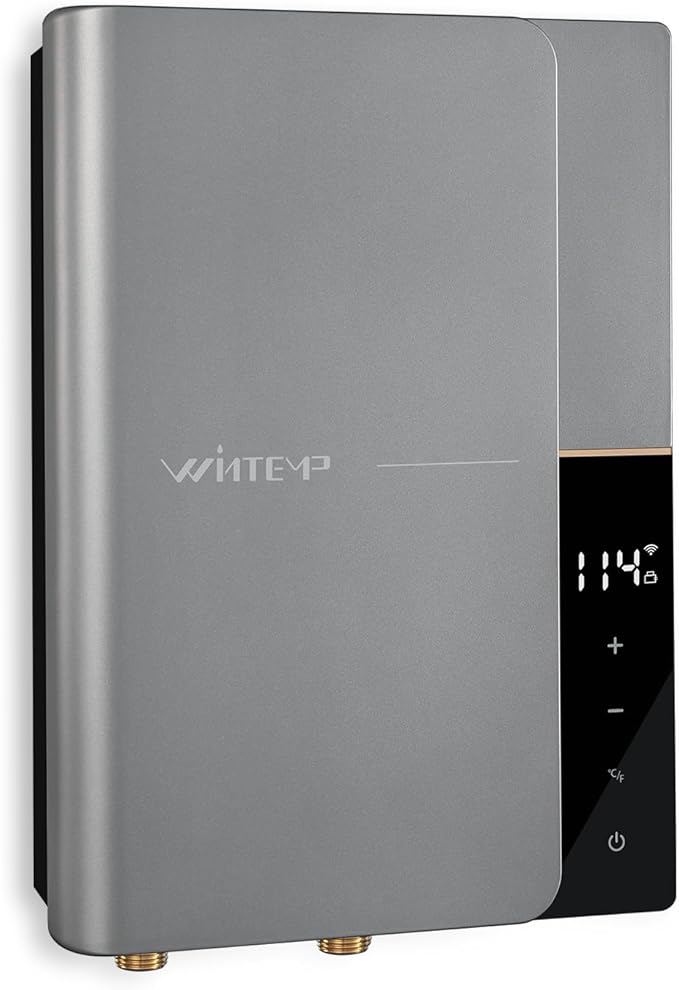 11kW 240V Tankless Water Heater Electric, On Demand Instant Hot Water Heater, Up to 2.6 GPM, with LED Temperature Display, Self-Modulating Technology ETL Certified