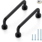 JOY DECOR Cabinet Pulls – 3 Inch Hole Center, Matte Black, 20 Pack, Zinc Alloy Cabinet Handles for Drawers & Cupboard – Vintage Style Hardware for Kitchen, Bathroom, Dresser, Furniture Makeover