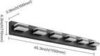 SOLFART 5 Color Temperature Adjustable Modern Vanity Light6 Lights Black Bathroom Light FixturesIndoor LED Bar Lighting 5 Color Temperature Adjustable 5CCT