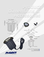 MALORY Brass Top Cover Landscape Well Lights,(6''H) 12V Low Voltage Outdoor In Ground Lights,Landscape Lighting for Pathway, Driveway and Garden (Two-Direction Turret, 10-Pack with Bulb)