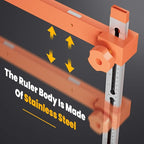 2.0 Adjustable Drawer Slide Jig With Toggle Clamp & Magnetic Arm, Precision Cabinet Drawer Jig Tool With Laser-Engraved Dual-Scale Mark For Mounting Drawer Slide, Providing Easy Installation