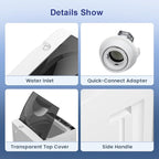 BANGSON 1.31cu.ft Portable Washing Machine, Full-Automatic Washing Machine with 8 Programs 6 Water Levels, Drain Pump and LED Display, Compact Washer for Apartments, RVs, Homes, White