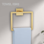 5-Piece Bathroom Hardware Set Brushed Gold Towel Bar Set,Stainless Steel Towel Holder Set for Bathroom,Wall-Mounted Towel Rack Set 23.6in