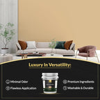 EVOLVE Signature Paint & Primer: Luxury Paint & Primer for Indoor & Outdoor Surfaces, Minimal Odor, Satin Sheen (Camel Brown, 5 Gallon)