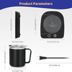 VOBAGA Coffee Mug Warmer with 15oz Mug Set, Electric Coffee Cup Warmer with Three Temperature Settings for Home Office Desk, Smart Coffee Warmer Plate with Auto Shut Off for Cocoa Tea Milk Candles