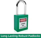 Lockout Tagout Locks Set-10pcs Green Loto Locks, Lockout Locks Keyed Different,2 Keys Per Lock,OSHA Compliant Lock Out Tag Out Padlocks, Safety Padlocks for Electrical Lockout Tag Out Kit
