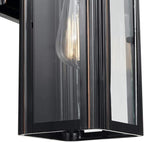 GLOBE Electric 44060 Clarence 1-Light Outdoor Indoor Wall Sconce, Oil Rubbed Bronze, Clear Glass Shade, Bulb Included