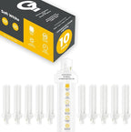 GoodBulb 18 Watt CFL Light Bulbs 2 Pin G24D-2 Base 2700K Soft White 18W High Output 1200 Lumens Double Tube Compact Fluorescent Light Bulbs Plug-in 10 Pack