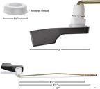 Qualihome Mansfield Toilet Handle Replacement Black, Front Mount Toilet Tank Lever Flush Handle (Black/Bronze)