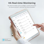 Smart Home Energy Monitor with 2 x 120A CTs, Real-Time Electricity Usage & Bi-Directional Monitoring, Supports Single-Phase 3-Wire System, Works with Home Assistant & Zigbee2MQTT (Zigbee Version)