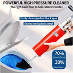 Portable high-pressure power toilet plunger exhaust pipe, manual drain cleaning tool, manual sink plunger dredging device, suitable for bathroom toilets, bathroom showers, and kitchen blocked pipes