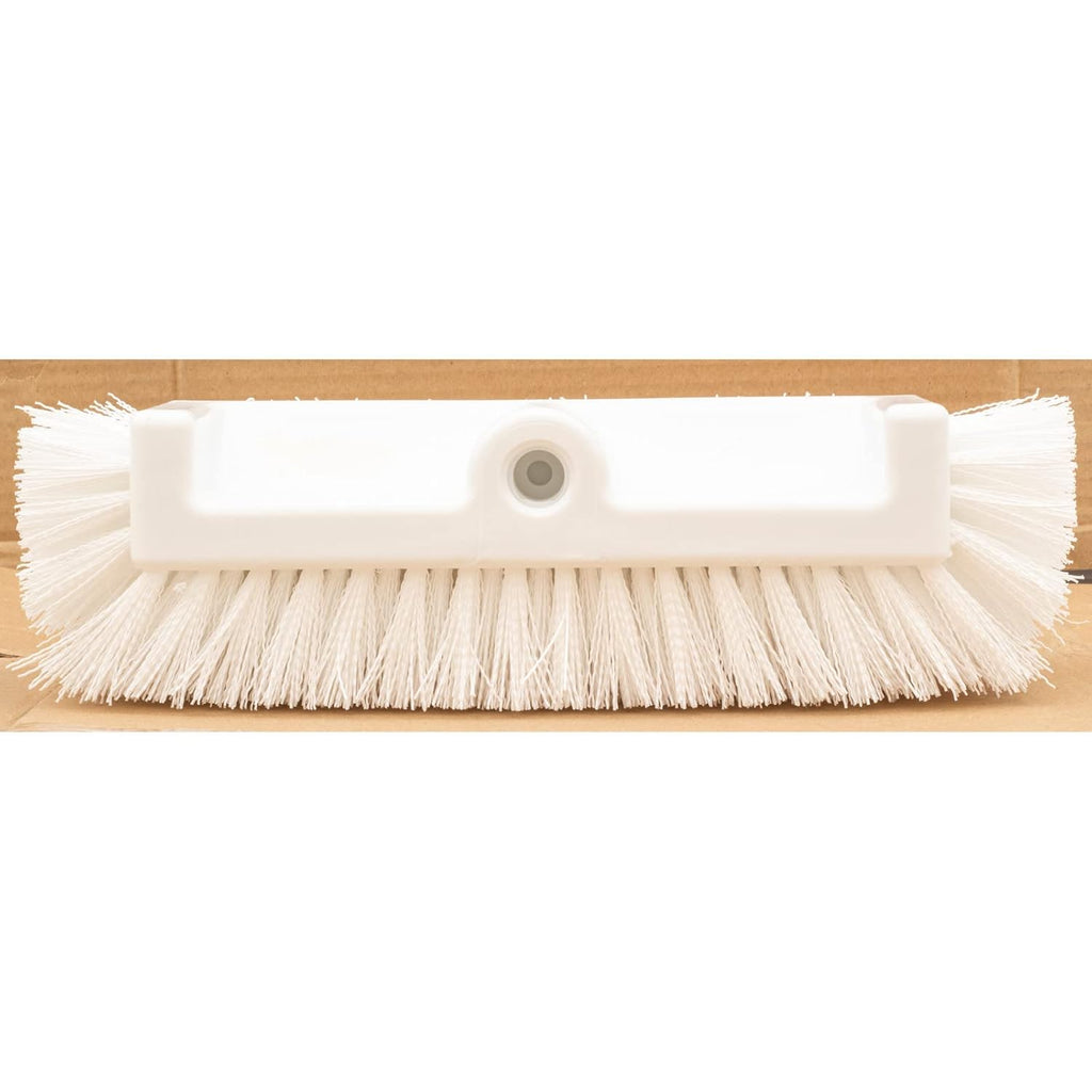 SPARTA Multi-Level Tile Scrub Brush 12" Wide Brush Head, Heavy-Duty Tile Cleaning Brush with End Bristles for Commercial Tiles, Tubs and Floor, Plastic, 12 Inches, White