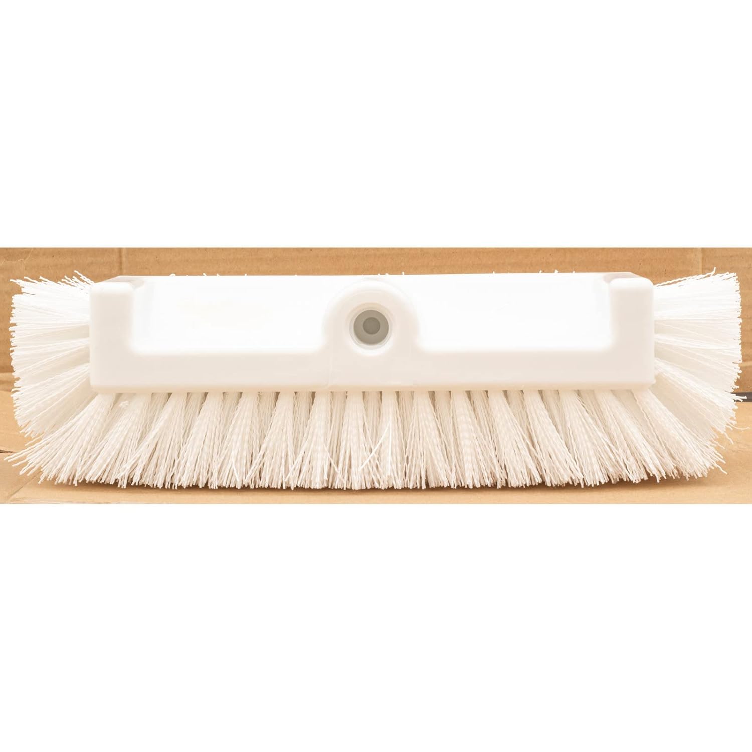 SPARTA Multi-Level Tile Scrub Brush 12" Wide Brush Head, Heavy-Duty Tile Cleaning Brush with End Bristles for Commercial Tiles, Tubs and Floor, Plastic, 12 Inches, White