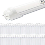 Aolyty T8 LED Tube Light, 9W Shop Light 6500K Super Bright Dual End Powered No Ballast Bypass Light fixtures 2ft 24" for Warehouse, Garage, Office, Home - 40 Pack