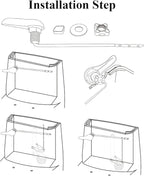 Toilet Handle Replacement Kit, Front Mount H59 Brass Lever, 2-Inch Universal Toilet Flush Valve Flapper, 9.88-Inch Stainless Steel Chain, Compatible with Most Toilets, WC Repair Parts.