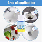 Wild Sink and Drain Cleaner Powder | Rapid-Foam Fast-Acting Pipe Declogger for Kitchen, Bathroom, Toilet, Shower Drain Maintenance | Powerful Foaming Cleaner (3.88oz/110g, Count, 1)