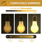 Jslinter Incandescent Light Bulbs 60 Watt Dimmable Bulbs 4 Pack, 2200K A19 Soft Light Bulbs Warm Light, 110v E26 Eecorative Light Bulb, Vintage 230LM Edison Bulb for Bedrooms, Living Rooms