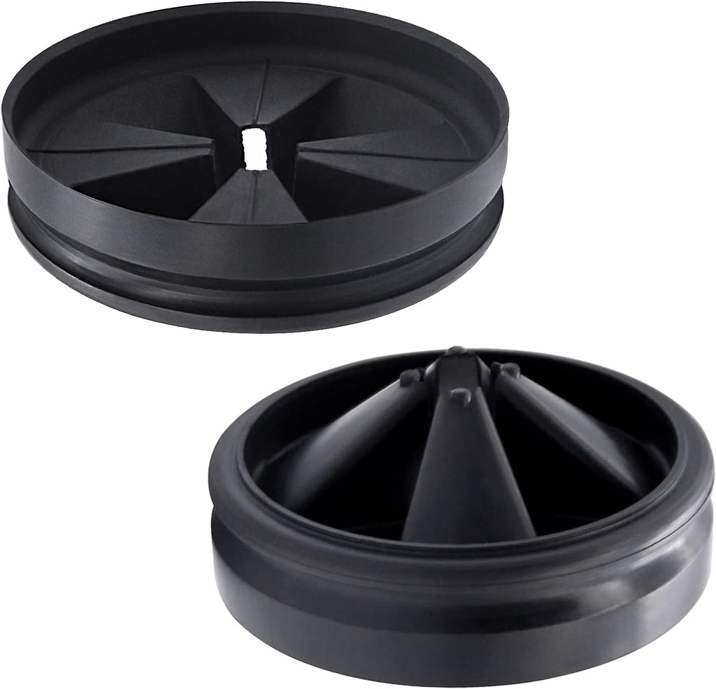 3 3/8" Garbage Disposal Splash Guards Sink Baffle QCB-AM Replacement for InSinkErator Evolution Series, Upgraded Funmit Removable Quiet Collar Drain Plugs, Garbage Disposer Accessories, Black