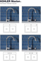 KOHLER R26281-SD-BL Maxton Touchless Pull-Down Kitchen Faucet with soap/Lotion Dispenser, Matte Black