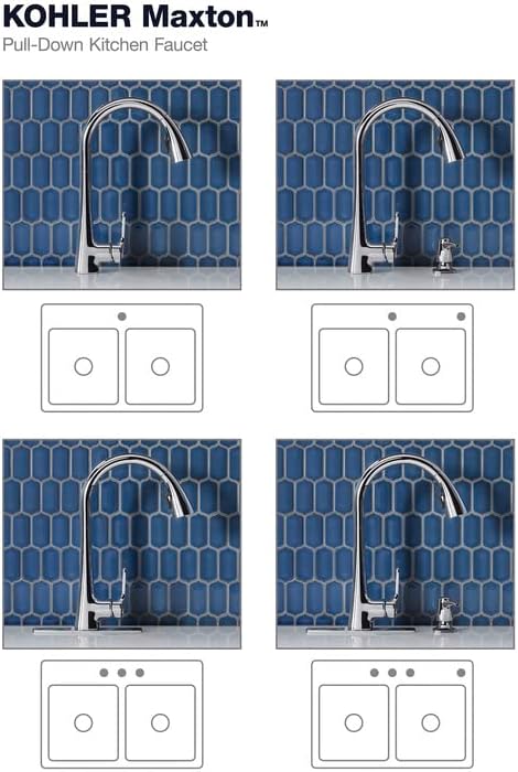 KOHLER R26281-SD-BL Maxton Touchless Pull-Down Kitchen Faucet with soap/Lotion Dispenser, Matte Black