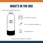 WaterBoss Whole House Water Filter - Whole Home Water Filtration System for Well & City Water - Filters 96.9% of Chlorine Taste & Odor - 6yr, 600,000 Gl, WB-WH-Filter