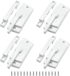 Uenhoy 4 Pack Cam Action Window Sash Locks for Double Hung Windows, Hole Center White Sash Window Locks for Vertical & Horizontal Sliding Windows