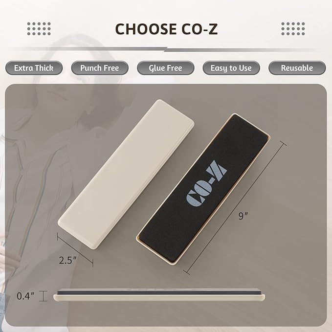 CO-Z Large Furniture Sliders - 4 Pack, 2 1/2" x 9" Rectangle Reusable Furniture Sliders for Carpet, Heavy-Duty Furniture Gliders Movers for Hardwood Floors, Plastic Moving Pads for Heavy Furniture