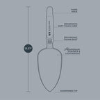 Woodland Tools Heavy Duty Garden Trowel – Full Tang Aluminum Construction, Extra Wide Scoop, Sharpened Point, Ergonomic Cushioned Grip, Rust Resistant Hand Tool for Digging in Clay and Tough Soil