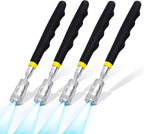 4 Piece 8LBs Telescoping Magnetic Flashlight Pickup Tool with 3 LED Lights, Magnet Stick Rod Extendable 7.5" to 31" for Men, Birthday, Father's Day, Christmas Gift