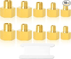GASHER 10PCS Brass Reducer Pipe Fitting, Reducer Adapter Kit, 1/4 x 1/8, 3/8 x 1/8, 3/8 x 1/4, 1/2 x 1/4, 1/2 x 3/8