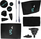 Glass Cleaning Kit - Reusable Silicone Accessories - Complete Kit to Clean your Piece, Just Add Cleaner - Reusable Soaker Bag, Brushes, Mat, Caps & Plugs, Funnel, & Microfiber Towel