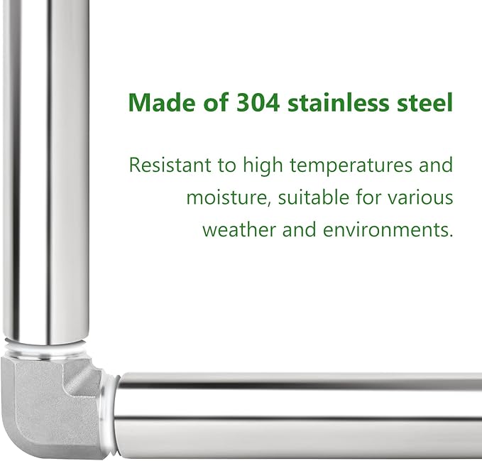 TAISHER 2PCS Stainless Steel Pipe Fittings, 1/2" NPT Female x 1/2" NPT Female Threaded, 16" Length Nipple Cast Pipe