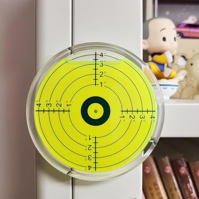 Bullseye Round Circular Magnetic Bubble Level Indicator For Rv Large Spirit Camper Bulls Eye Precision Machinist Magnet Post Tool Leveling Table Trailer 3.15 Inch 80 Mm