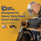 Safe Health Nitrile Industrial Disposable Gloves, Black 6 Mil, Orange 8 Mil, Diamond Textured