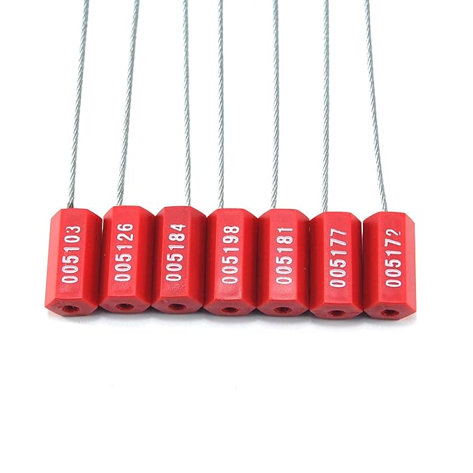 1000 Security Cable Seals Numbered Steel Wire Cable Tags Tamper Proof Wire Seals