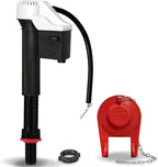 Korky 818BP QuietFILL Universal Toilet Fill Valve and Premium Flapper Easy to Install and Quiet-Made in USA, 2 Inch, Black