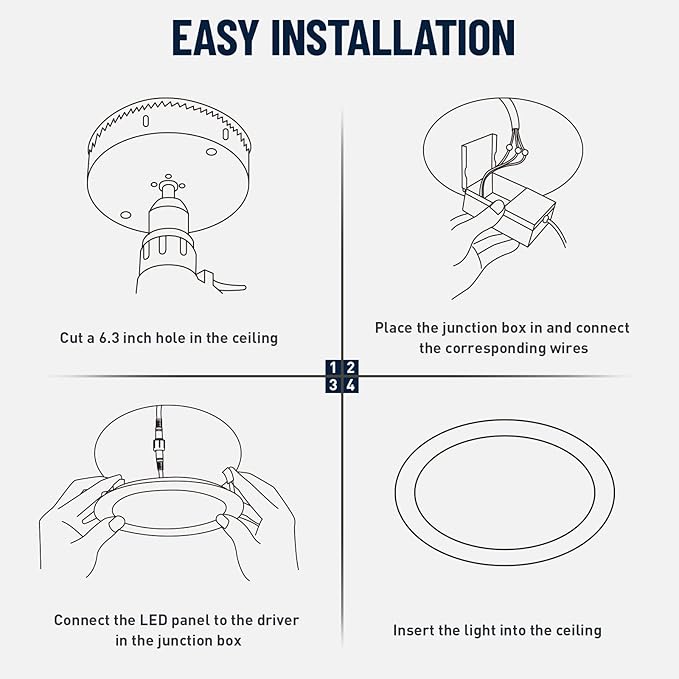 12 Pack Recessed Lighting 6 Inch with Junction Box, 5CCT 6 Inch Brushed Nickel LED Recessed Lights Dimmable 2700K-6000K, 15W 1200lm Ultra Thin Recessed Lighting - ETL and Energy Star Certified