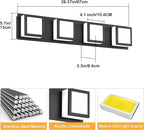4-Light Bathroom Lighting Fixtures Over Mirror (5CCT, Dimmable), Black Led Modern Vanity Light for Bathroom (3000K/3500K/4000K/5000K/6000K)