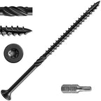 #10 * 4" Black Deck Screws, (800pcs) 15 lbs.Exterior Wood Screws, Rust Resistant epoxy Coated, Bronze, T25 Star Bit