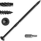 #10 * 5" Black Deck Screws, (38pcs) 1 lbs.Exterior Wood Screws, Rust Resistant Epoxy Coated, Bronze, T20 Star Bit