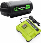 [Upgraded] 7500mAh Replacement for Ryobi 40V Battery and Charger Combo Lithium ion Compatible with Ryobi Batteries OP4026 OP40601 OP4050A OP4040 OP4030 OP4050 and OP401 Battery Charger
