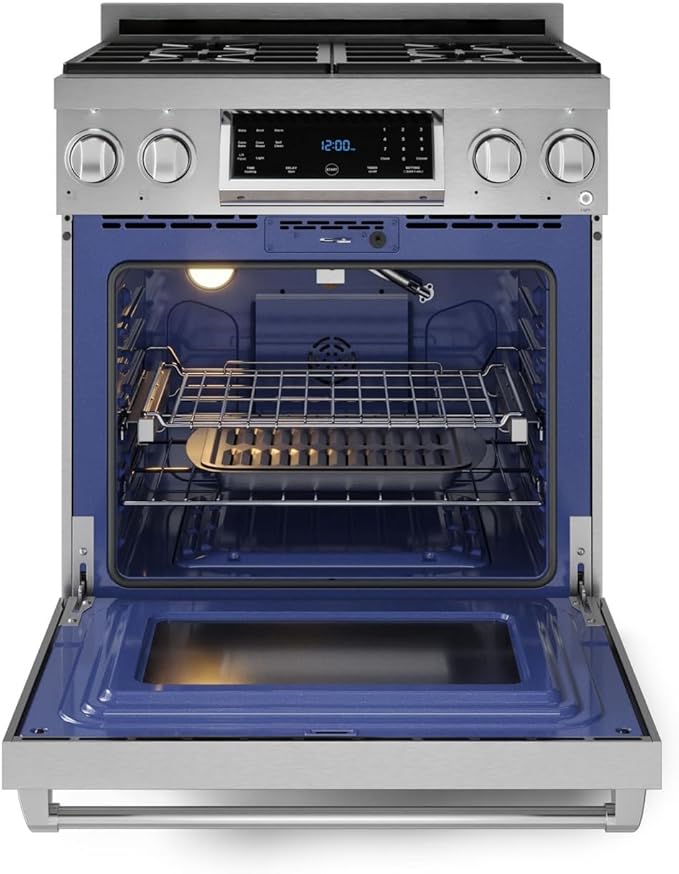 Gordon Ramsay by THOR Kitchen 30 Inch Professional Liquid Propane Range with Tilt Panel Touch Control in Stainless Steel