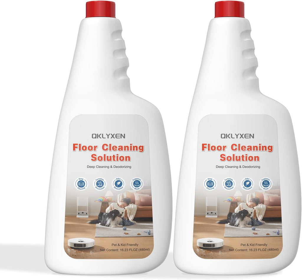 Floor Cleaning Solution Compatible With Roborock Robot Vacuum and Mop Cleaner (Qrevo/Q7/Q10/Saros 10R), Deep Cleans For Multiple Hard Floor, Suitable for All Robot Vacuum With Mopping (Original)
