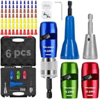 Wire Stripper for Drill - 2025 Upgraded Electric Wire Stripping and Twisting Tool for AWG 14-12-10, Wire Stripper Tool for Power Drill, Nut Twister Stripping and Connector Kit (6PCS)