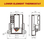 Electric Water Heater Thermostat,Include 1x KST203 Upper Thermostat & 1x KST200 Lower Thermostat,UL Certification,Compatible With Most Electric Water Heaters