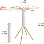 Clothes Drying Rack 4 Legs,Laundry Hanger Dryer Rack,Portable Drying Rack,Foldable Drying Rack-Drying Rack Clothing Laundry Bedroom Household Wooden-12rods