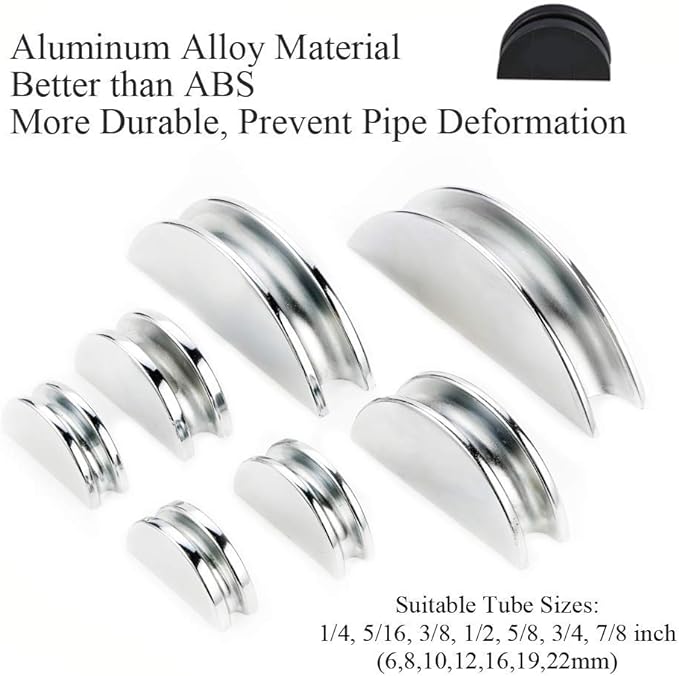 Tube Bender Kit Refrigeration Ratcheting Tubing benders Hand Tool 1/4 to 7/8 Inch Aluminium Alloy Replacement Head
